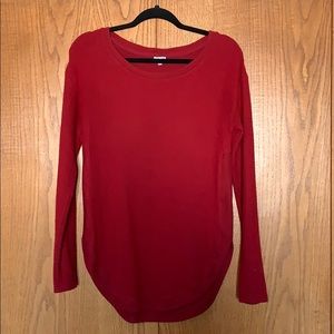 Kismet Red Fuzzy High Low Sweater